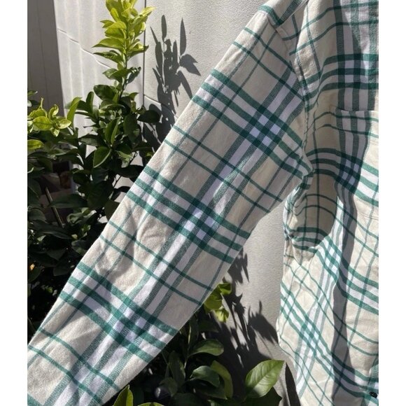 Vintage Surf Club Flannel Men’s Long Sleeve Green Cream PARI Shirt Sz XS NWT - Picture 6 of 16
